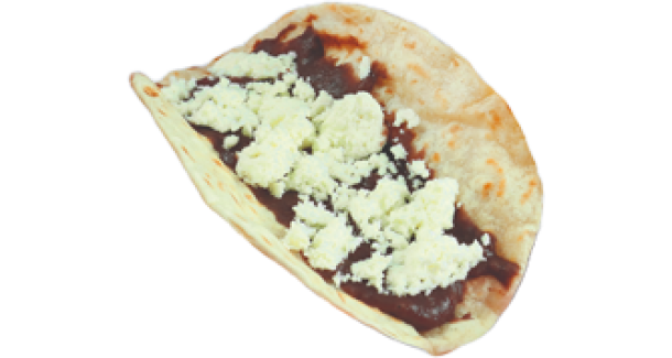 Taco Frijol con Queso