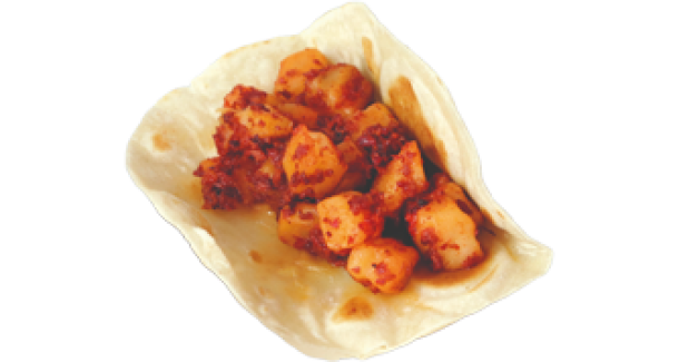 Taco Papa con Chorizo